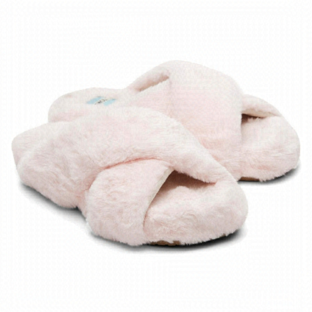 TOMS Susie Eva Furry Slippers Shoes Pink Faux Fur House Bedroom NIB NWT